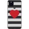 Black And White Striped Heart Google Pixel 4a 5G Skin